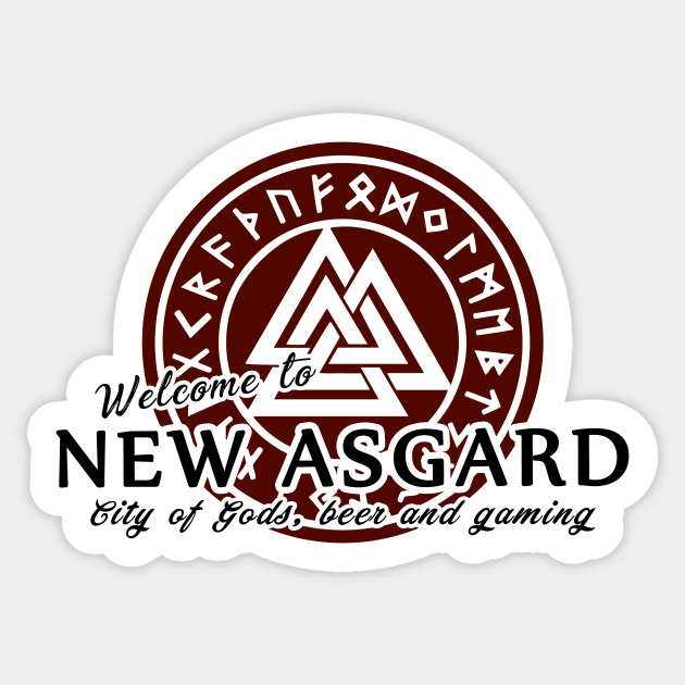 Welcome to New Asgard Sticker by VanHand